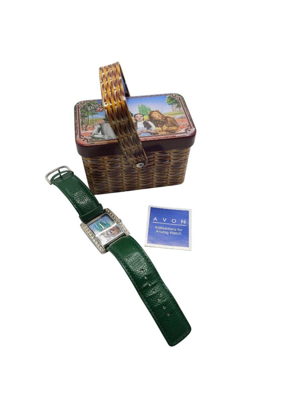 Wizard of Oz Vintage Emerald City Collectible Watch 2008 Avon with Tin READ DESC